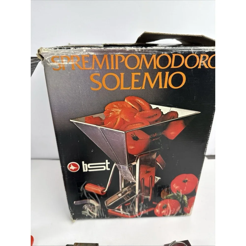BST Spremipomodoro Sole Mio Vintage Tomato Press Sauce Maker Box Instructions